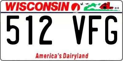 WI license plate 512VFG