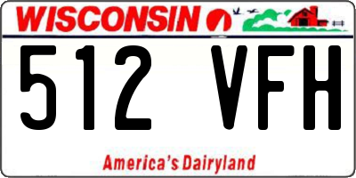 WI license plate 512VFH