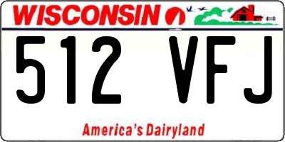 WI license plate 512VFJ