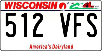 WI license plate 512VFS