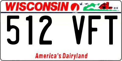 WI license plate 512VFT