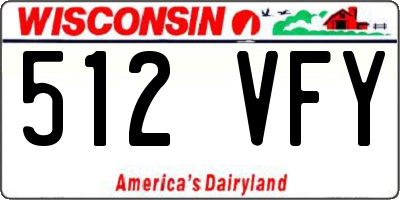 WI license plate 512VFY