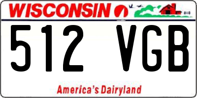 WI license plate 512VGB
