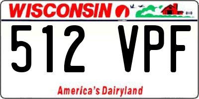 WI license plate 512VPF