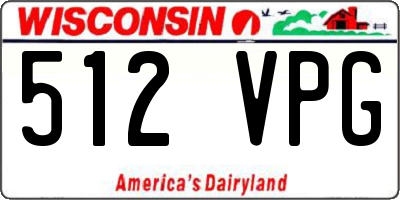 WI license plate 512VPG