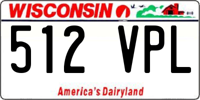 WI license plate 512VPL