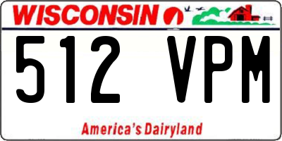 WI license plate 512VPM