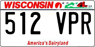 WI license plate 512VPR