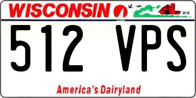 WI license plate 512VPS