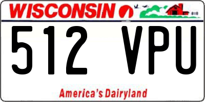 WI license plate 512VPU