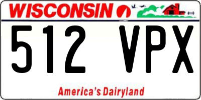 WI license plate 512VPX
