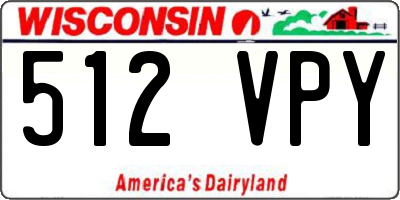 WI license plate 512VPY