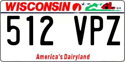 WI license plate 512VPZ