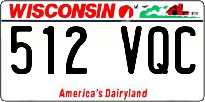 WI license plate 512VQC
