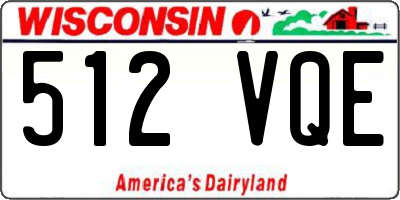 WI license plate 512VQE
