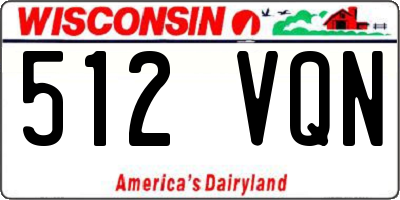 WI license plate 512VQN