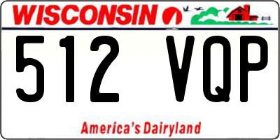 WI license plate 512VQP