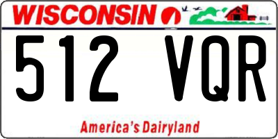 WI license plate 512VQR