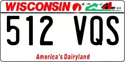 WI license plate 512VQS