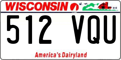 WI license plate 512VQU