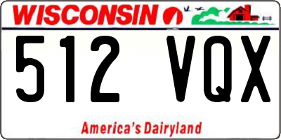 WI license plate 512VQX