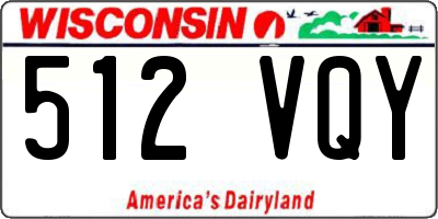 WI license plate 512VQY