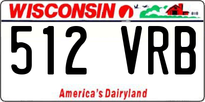 WI license plate 512VRB