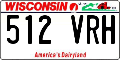WI license plate 512VRH