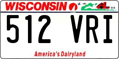 WI license plate 512VRI