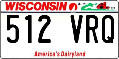 WI license plate 512VRQ