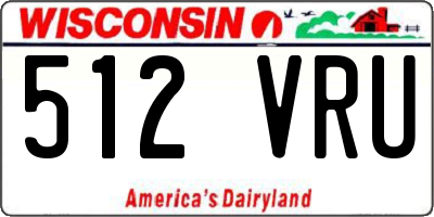 WI license plate 512VRU