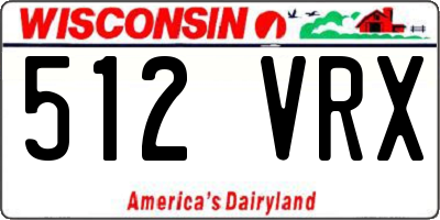 WI license plate 512VRX