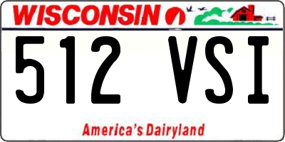 WI license plate 512VSI
