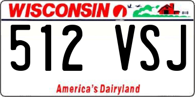 WI license plate 512VSJ