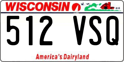 WI license plate 512VSQ