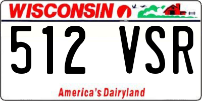 WI license plate 512VSR