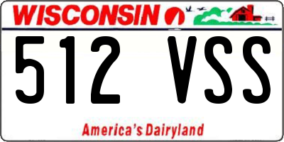 WI license plate 512VSS