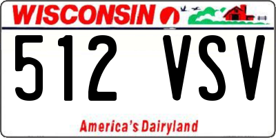 WI license plate 512VSV