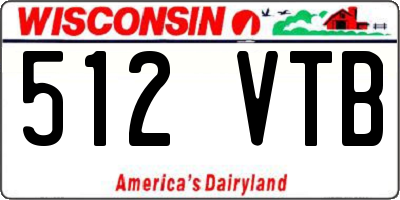WI license plate 512VTB