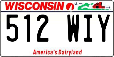 WI license plate 512WIY