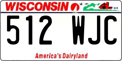WI license plate 512WJC