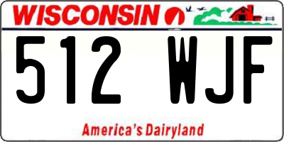 WI license plate 512WJF