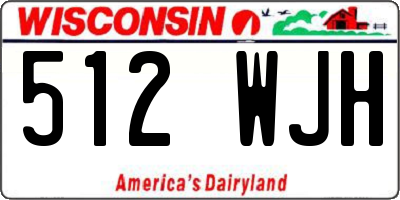 WI license plate 512WJH