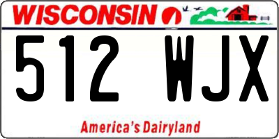 WI license plate 512WJX