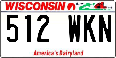 WI license plate 512WKN