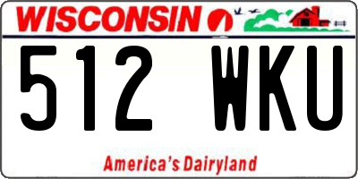 WI license plate 512WKU