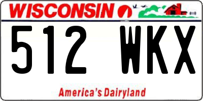WI license plate 512WKX