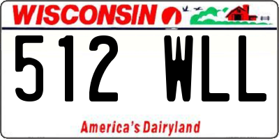 WI license plate 512WLL