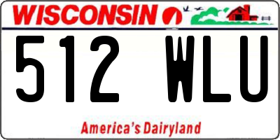WI license plate 512WLU