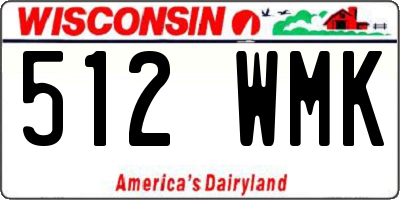 WI license plate 512WMK